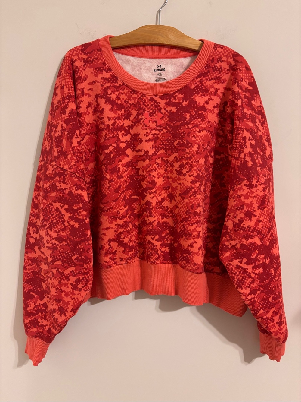 Under Armour EUC Rival Fleece Oversized Camo Crew Sweatshirt